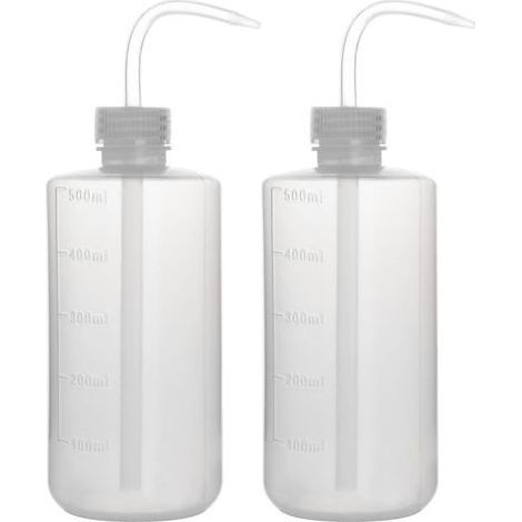 KLVGTIFS PU – 2er-Pack 500-ml-Quetsch-Spülflaschen aus Kunststoff mit schmaler LDPE-Öffnung, Quetsch-Spülflasche, 500 ml (1/5)