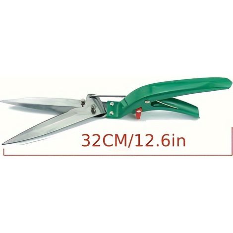 Tondeuse de jardin et pelouse en acier carbone de qualité supérieure : lame affûtée, sécateur à gazon portable avec poignée confortable pour le jardinage de cour (1/3)