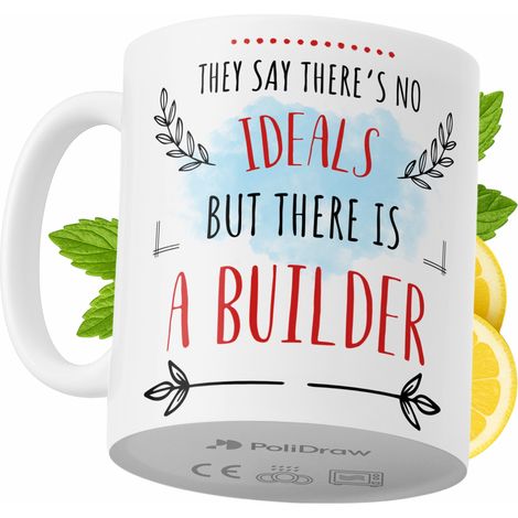 Lustige Kaffeetasse mit witzigem Textdesign für Bauarbeiter – ideal für Geburtstage, Namenstage und Feiertage. Hochwertige Tasse für besondere Anlässe im Büro oder Homeoffice. Farbe: Weiß, 330 ml.
