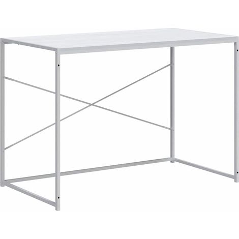 Maison Exclusive - Computertisch Weiß 110x60x70 cm Holzwerkstoff (1/5)