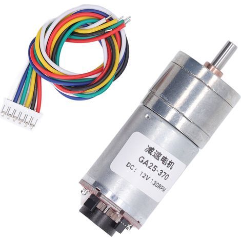 Getriebemotor 12V 130RPM Metallgetriebe Hochdrehmoment Aluminiumlegierung Elektronisches Bauteil für Druckerroboter (1/5)