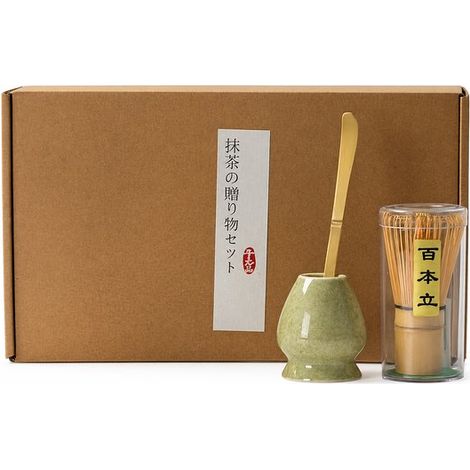 1 coffret Matcha Premium - Coffret Matcha - Coffret Cérémonie du Thé Japonaise - Fouet en Bambou Matcha - Bol à Matcha - Accessoires Matcha - Coffret Cadeau Matcha Couleur (1/5)