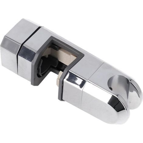 Duschkopfhalterung, universell 15 mm-30 mm, 360-Grad-Drehung, verchromte Duschkopfhalterung, abnehmbare Gleitstange für Duschsystem (silber) (1/4)