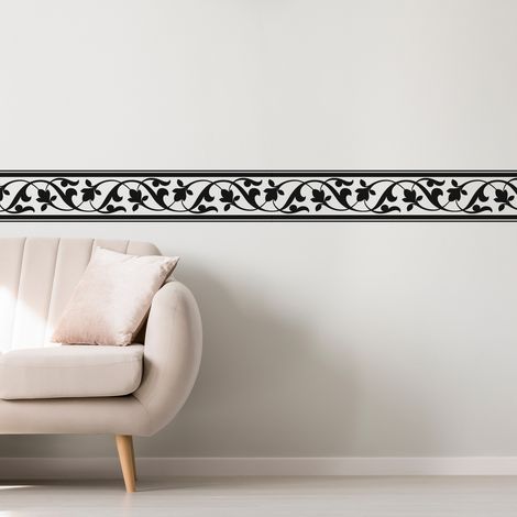 Sticker Mural - Frise - 7x38 cm - Noir (1/3)