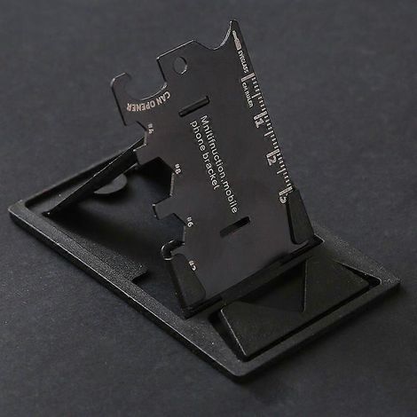 Lot de 2 outils multifonctions 18 en 1 en acier inoxydable, mini outil multifonction portable avec support pour téléphone portable, idéal pour les voyages et les activités de plein air au quotidien. (1/5)