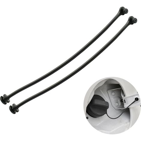 pezzi di tubo per tappo serbatoio carburante, 16117193372 Cordoncino tappo, cinghia di fissaggio serbatoio compatibile con BMW E46 E90 E60 F30 E39 E92 E53 E87, Mini Cooper R56 R57 (ABS nero)