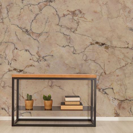 Papier peint panoramique LOOKS Marble 270 x 300 cm Beige rosé