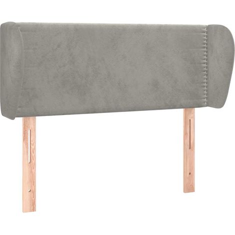 Maison Exclusive - Cabecero de terciopelo gris claro 103x23x78/88 (1/5)