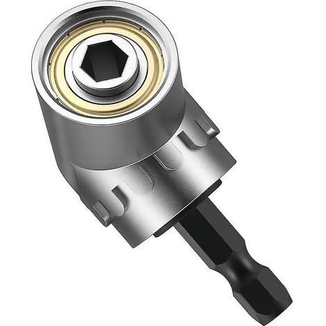 Embout de tournevis coudé en acier à 105° avec embout hexagonal 1/4", aimant rapide, multifonctionnel (1/5)