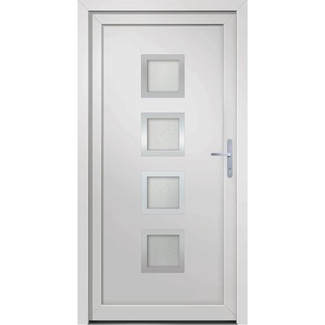 Haustür Weiß 108x208 cm PVC vidaXL