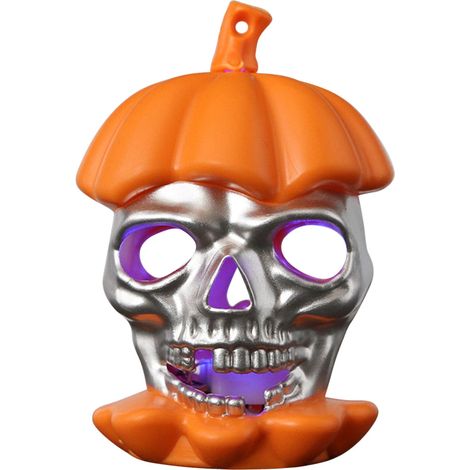 Lampe Nuit Citrouille - Veilleuse LED à Pile pour Décoration Halloween - Suspension Intérieure Extérieure - 2 Pièces (1/5)