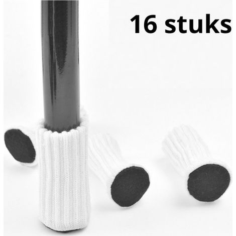 Stuhlbeinschoner Stuhlbeinsocken Bodenschutz Stuhlbeinkappen Schwarz mit brauner Unterseite 16 Stück (1/5)