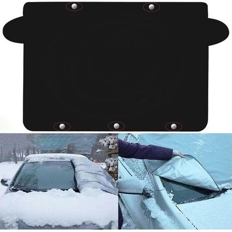 CCYKXA Anti-Frost and Snow Windshield Cover, Magnetic Winter Car Cover  Reinforced Foldable Tarpaulin for Weather Protection Against Sun, Rain, Frost, and Ice