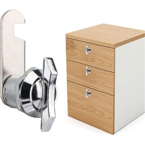 Serrure sans Clé pour Bouton Pivotant à Came Universel en Alliage de Zinc Serrure à Came pour Boîte aux Lettres Vitrine Boîte à Outils Tiroir (1/5)