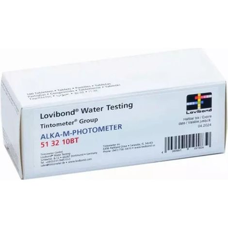 100 Pastiglie Reagenti ALKA-M per Analisi ALCALINITA TOTALE Acqua Piscina per Fotometro Elettronico Scuba / MD / PM600 / Multidirect