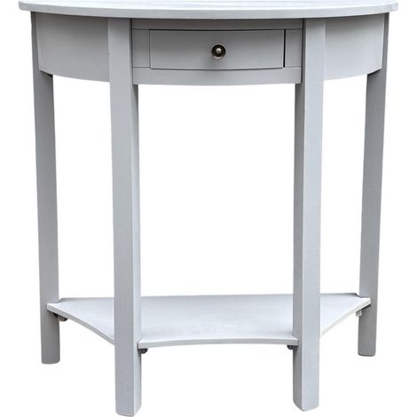 Single Drawers Side Table - L35 x W80 x H80 cm - White