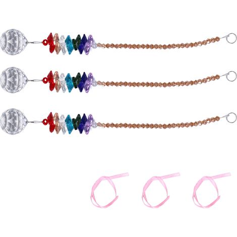 Lustre prismatique coloré en forme de larme, attrape-soleil, ornement décoratif pour voiture et fenêtre, cadeau décoratif. (1/5)