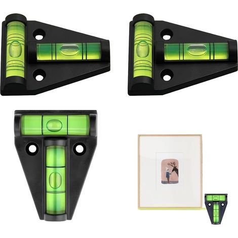 3 PCS Cross Shaped Magnetic Spirit Levels, T Type Spirit Level, Mini Plastic Spirit Level, Small Spirit Level, Mini Pyramid Spirit Level for Camping, Caravan, Motorhome and Caravan (1/5)