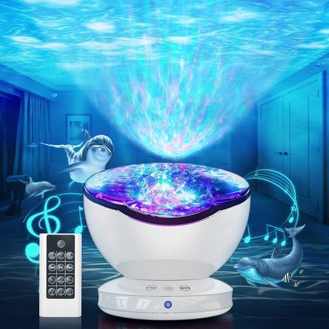 LED-Projektorlampe mit Meereswellensimulation, Kindernachtlicht