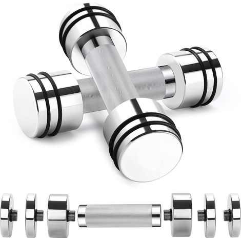 Lot de 2 haltères réglables pour la gym à la maison (1/5)