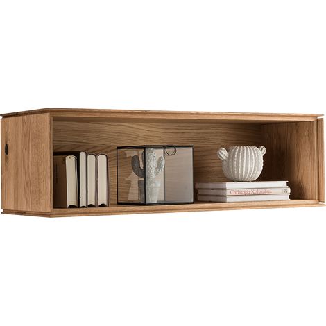 Wandregal 85cm, Wildeiche massiv geölt, WYNDHAM-69 (1/5)