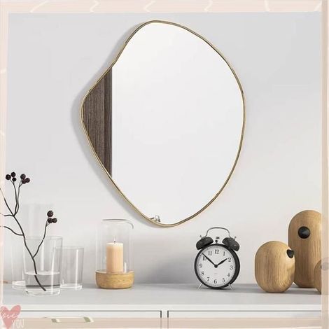 348250 Miroir mural Doré 50x40 cm (1/5)