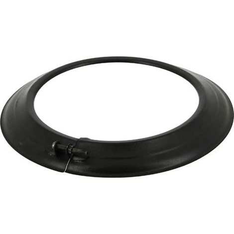 TEN – Rosace émail noir mat Ø153 – Accessoire pour fumisterie – Acier émaillé 4/10e – Pour chaudières à gaz et à granulés