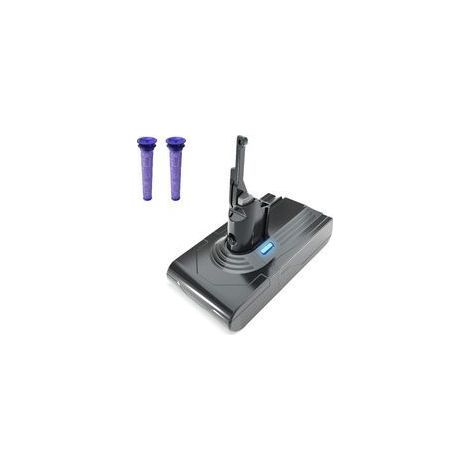 Stanew – Batterie 4500mAh 21.6V pour aspirateurs Dyson V8 Absolute Animal Fluffy SV10 – Lithium-ion avec 2 filtres – Haute capacité et sécurité-Chrom (1/5)