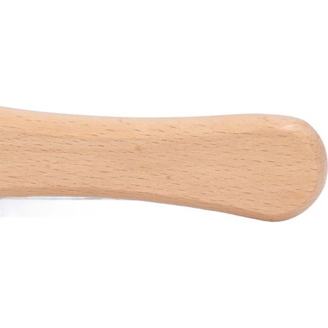 Scie à main avec manche en bois de hêtre, lame en acier SK5 à double denture fine pour le jardinage et le travail du bois.