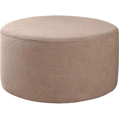 Housse Pour Pouf - Extensible Jacquard Polyester - Convient Poufs Ronds 48-55 cm Diamètre 43-45 cm Hauteur - 1 Pièce (1/4)