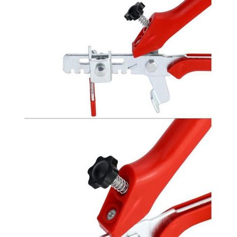 Pince Localisateur Carrelage - Pour Pose Carrelage Sol et Mur - En Plastique et Métal - Rouge - Lot de 1 (1/4)