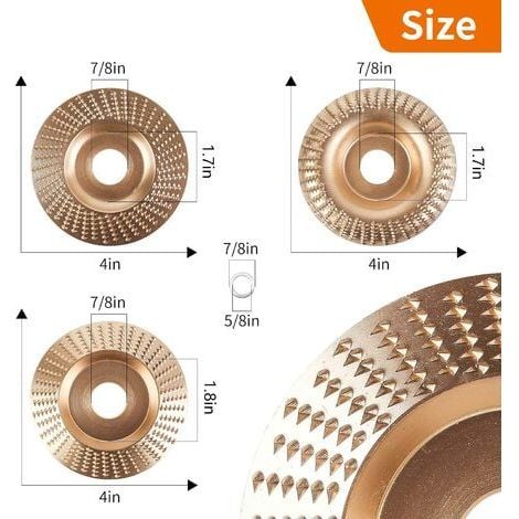 Upgraded 3PCS Wood Carving Disc Set for 4\ (1/3)