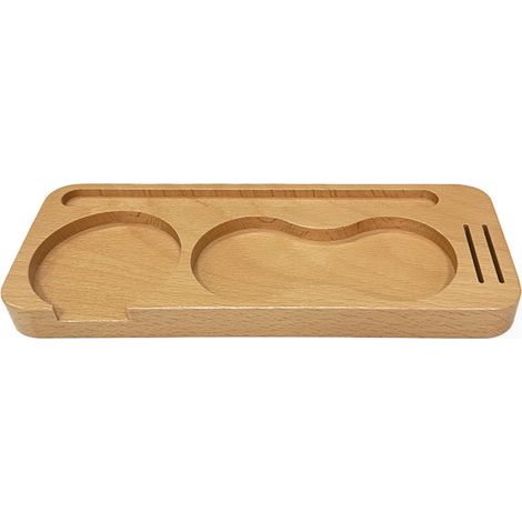 Kaffeepressfuß, Füllfuß, Presskissen aus Buchenholz, Kaffeepresse, Aufbewahrungsgriff für gemahlenen Kaffee, Hammer (1/5)
