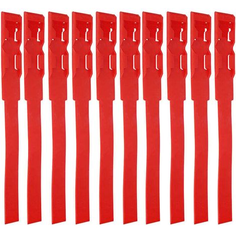 Colliers d'animaux de Ferme, Colliers de Chèvre en PU Multifonctionnels Doux Réglables 10Pièces (Rouge)