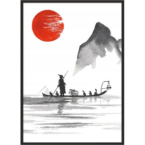 Póster con foto enmarcada 43 x 33 cm Japón P722 (1/4)