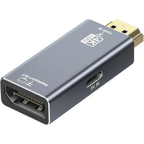 Adaptateur haute définition HDMI mâle vers DP femelle 4K 60 Hz (1/4)