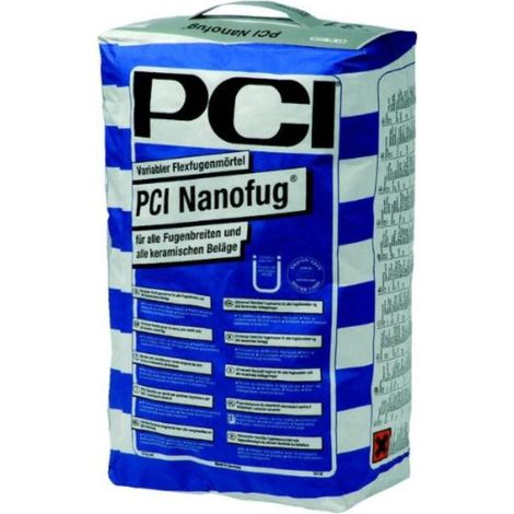 PCI Nanofug variabler Flexfugenmörtel 15 kg-Sack Nr. 31 zementgrau