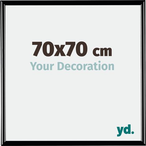 yd. - Cadre photo 70x70 - Noir Brillant - Plastique - Bordeaux