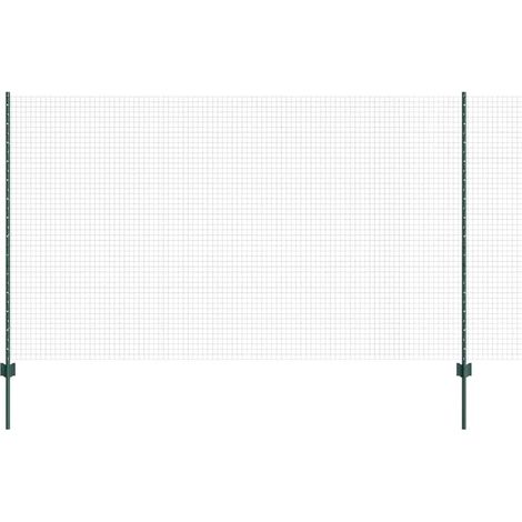 Maison Exclusive - Schweißdrahtzaun mit Pfosten 50 x 1,4 m (B x H