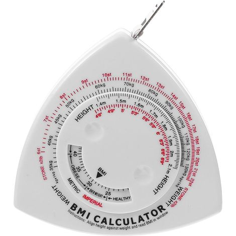Mètre ruban IMC plastique rétractable calcul IMC, pour couture (1/5)
