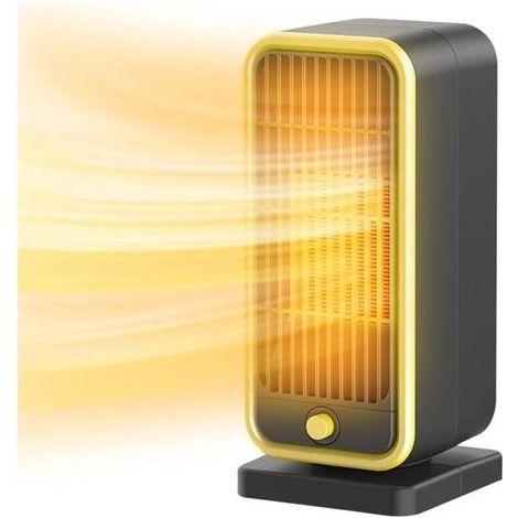 Chauffage d'appoint Silencieux Chauffage Soufflant Electrique, 500W Mini Radiateur Soufflant Ceramique Safe Chauffage Rapide,ave Protection Contre la Surchauffe et le Basculement-Noir (1/4)
