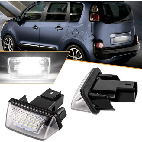 SABIR 2pcs 18 LED Lampe de plaque d'immatriculation de voiture gauche et droite pour C3 2002-2009 LED Light Strip (1/5)