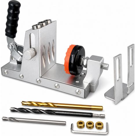 Wood Oblique Drilling Jig with 3 Drill Bits for Furniture (1/5)