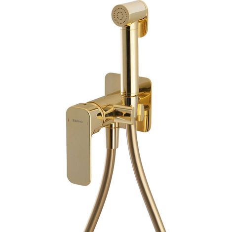 Sapho Spy - Grifo empotrado para bidé, con ducha Stop, dorado PY13/17 (1/3)