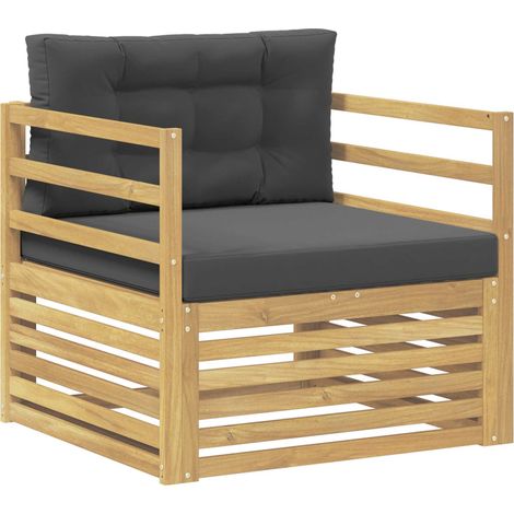 Maison Exclusive - Outdoor-Sofa Weiß und Anthrazit