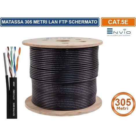MATASSA 305 METRI CAVO LAN FTP SCHERMATO 4x2x24AWG CON GUIDA METALLICA 100% RAME (1/2)