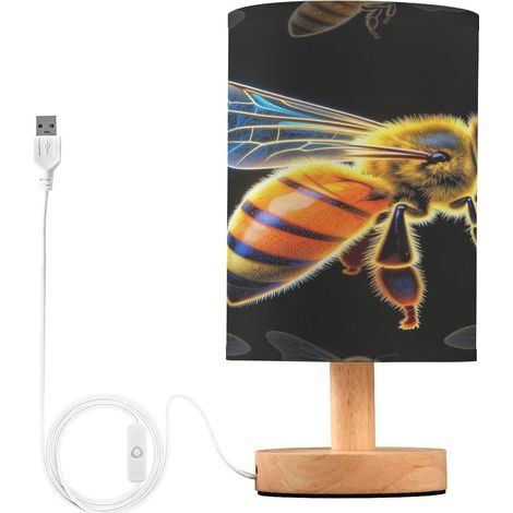 Lampes de table vintage en forme d'abeille avec prise pour (1/5)