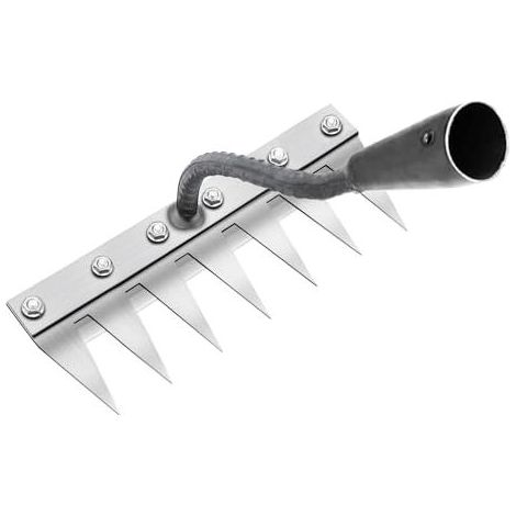 Râteau de Désherbage Multifonction en Métal, Râteau De Jardin 7 Dents, Râteau De Jardin Portable pour Désherber, Outillage De Jardin pour Désherber/Ameublir/Semence (sans Manche) 7 Dents (1/5)