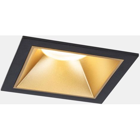 Paulmann Cole spot encastré LED carré noir et doré