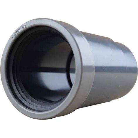 First Plast – Raccord d'évacuation PVC mâle femelle Ø80 – Manchon dilatation vertical/horizontal – Taux d'expansion 800% – Emboîture à coller